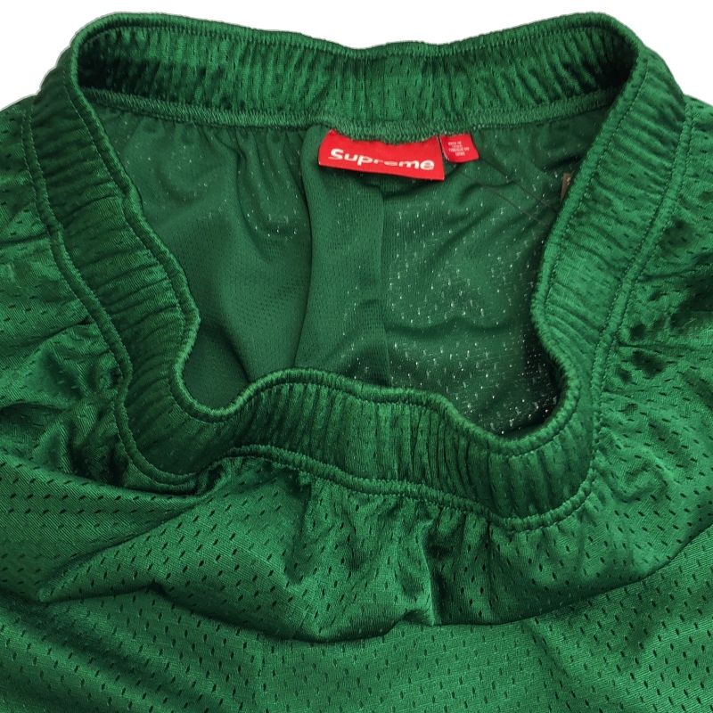 中古】Supreme small box baggy mesh short サイズS グリーン[79