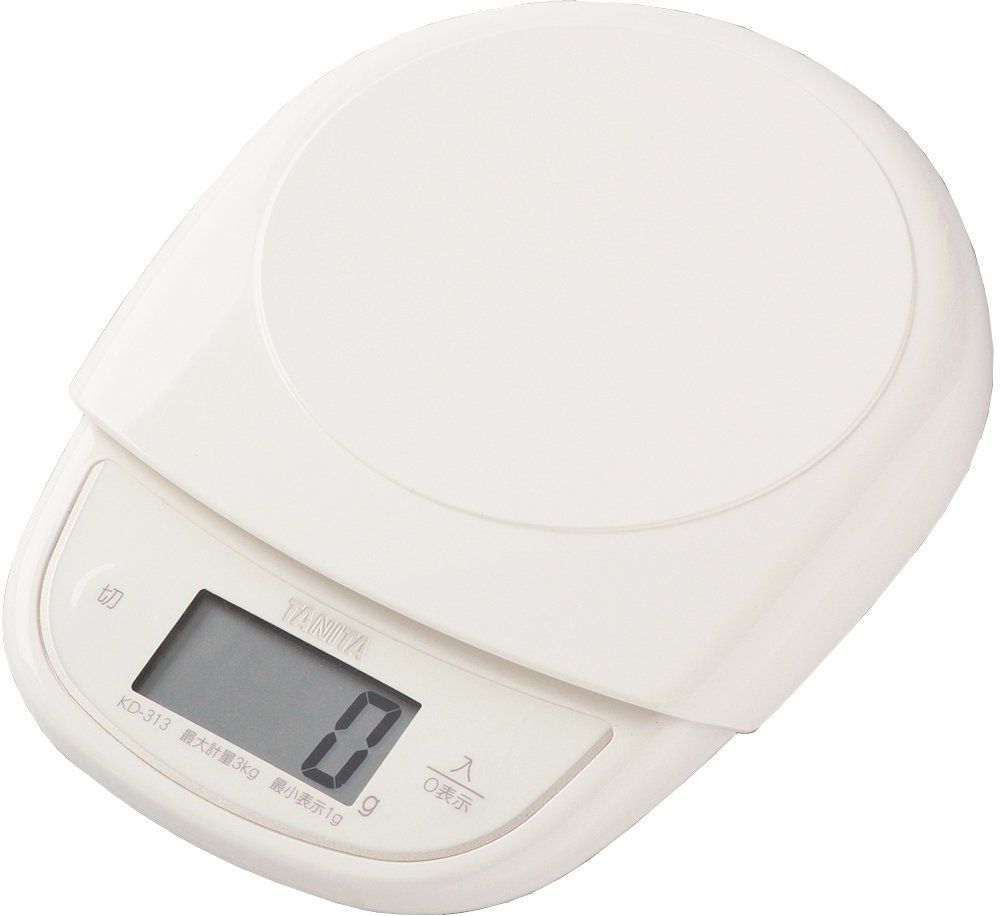 TANITA デジタルクッキングスケール 【最大計量3kg】 アイボリー KD-313-IV
