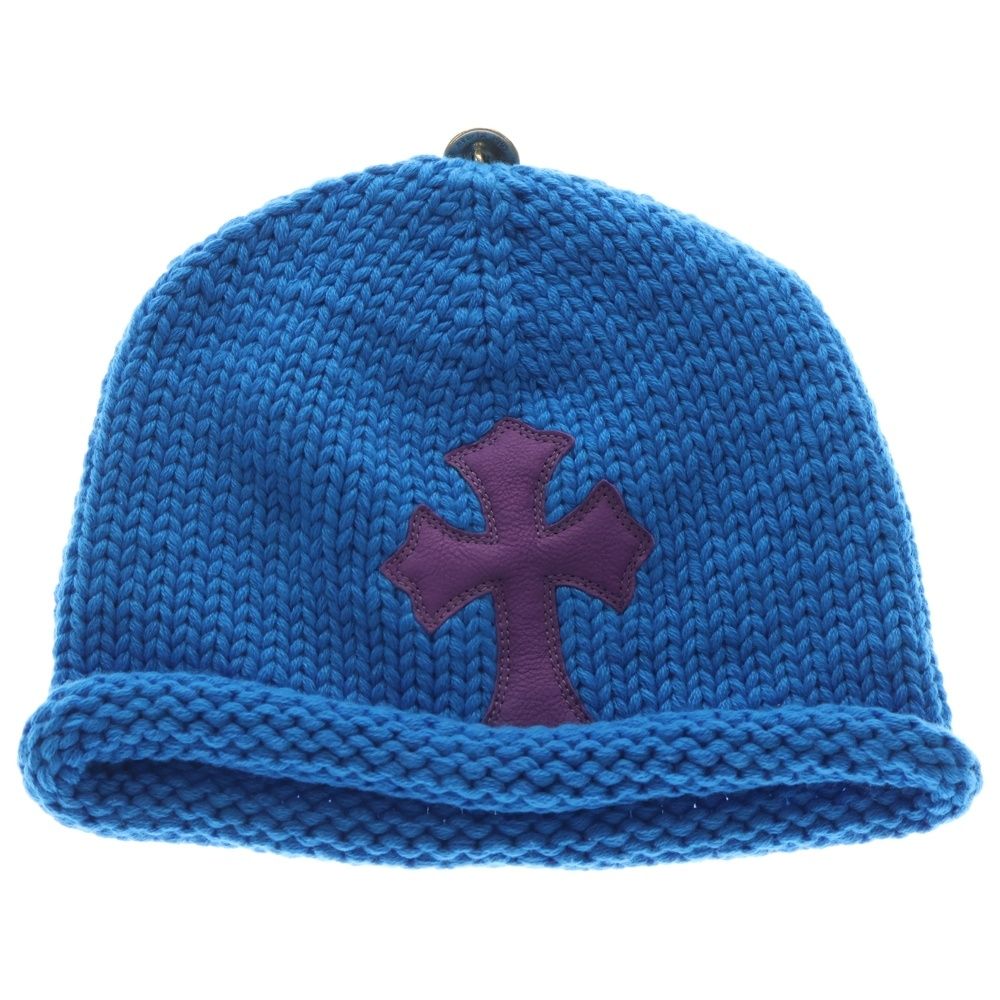 CHROME HEARTS (クロムハーツ) BEANIE CASH クロスパッチ付きカシミア