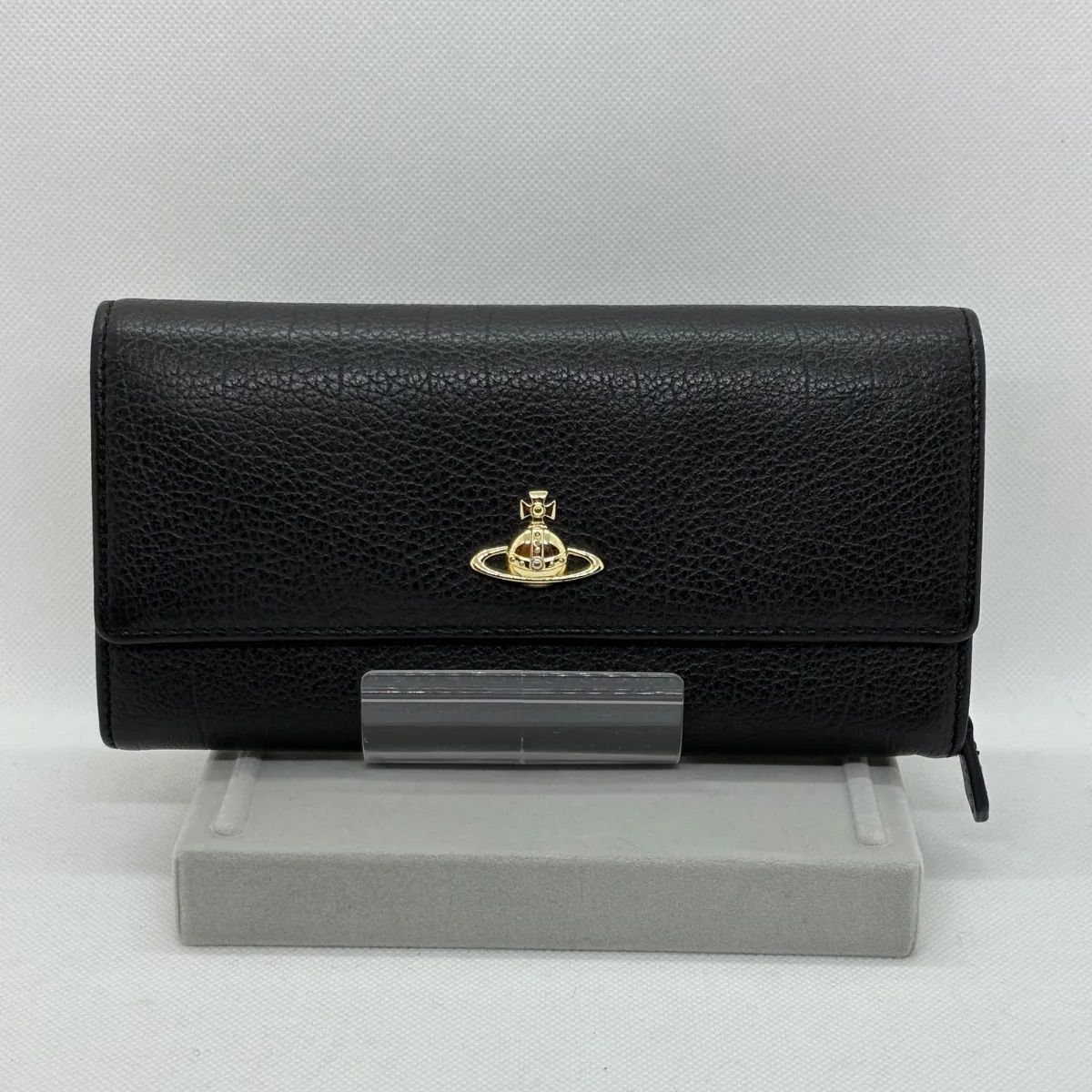極美品】ヴィヴィアンウエストウッド 長財布 シボレザー ゴールド 