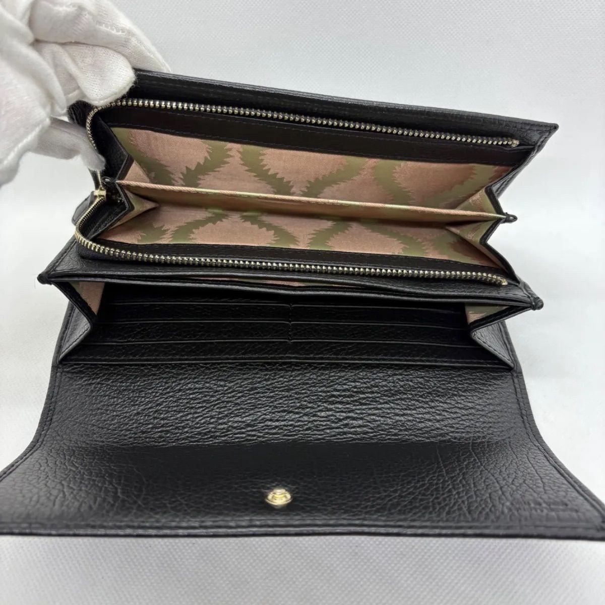 極美品】ヴィヴィアンウエストウッド 長財布 シボレザー ゴールド 