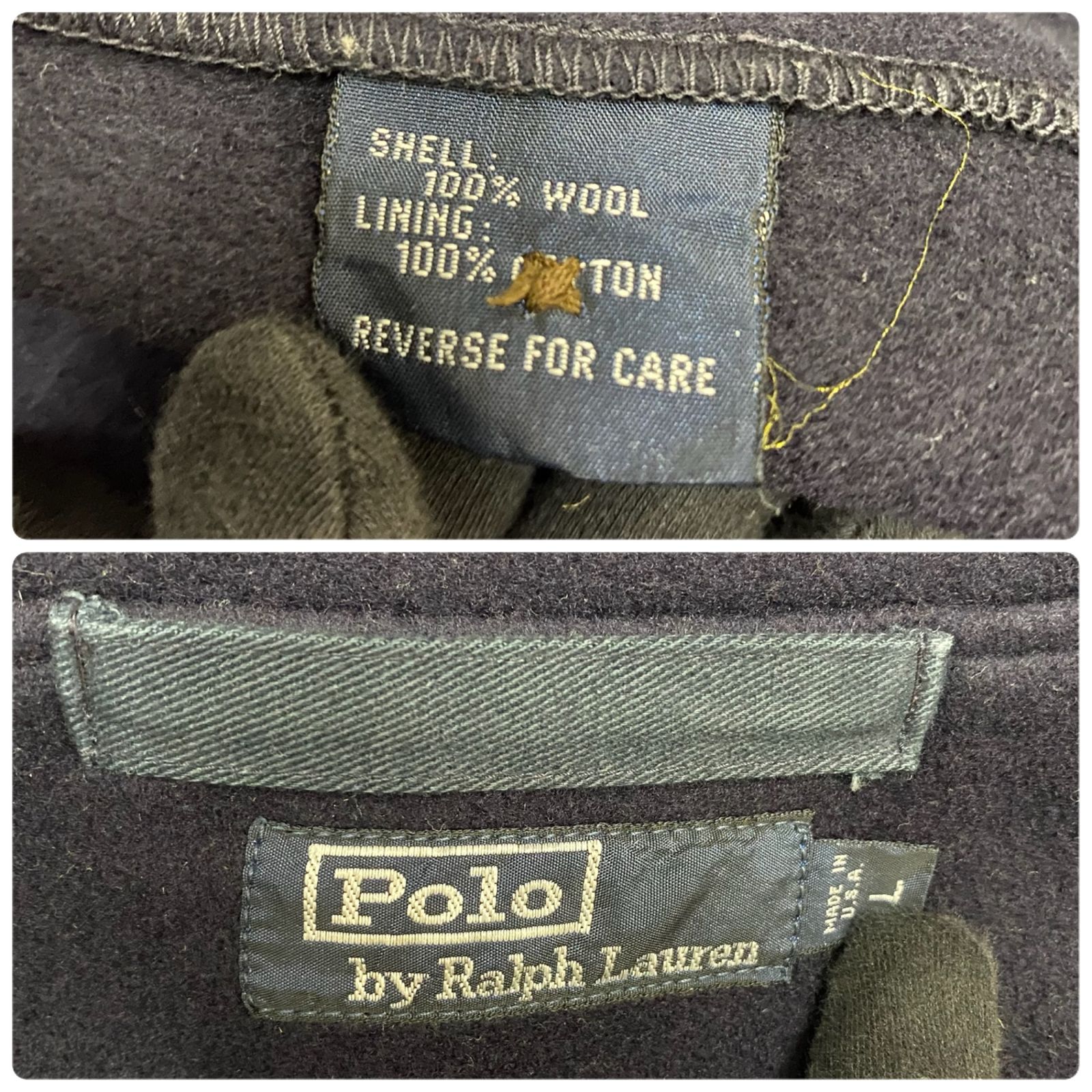 ラルフローレン RALPH LAUREN 90's USA製 ウール ダッフルコート