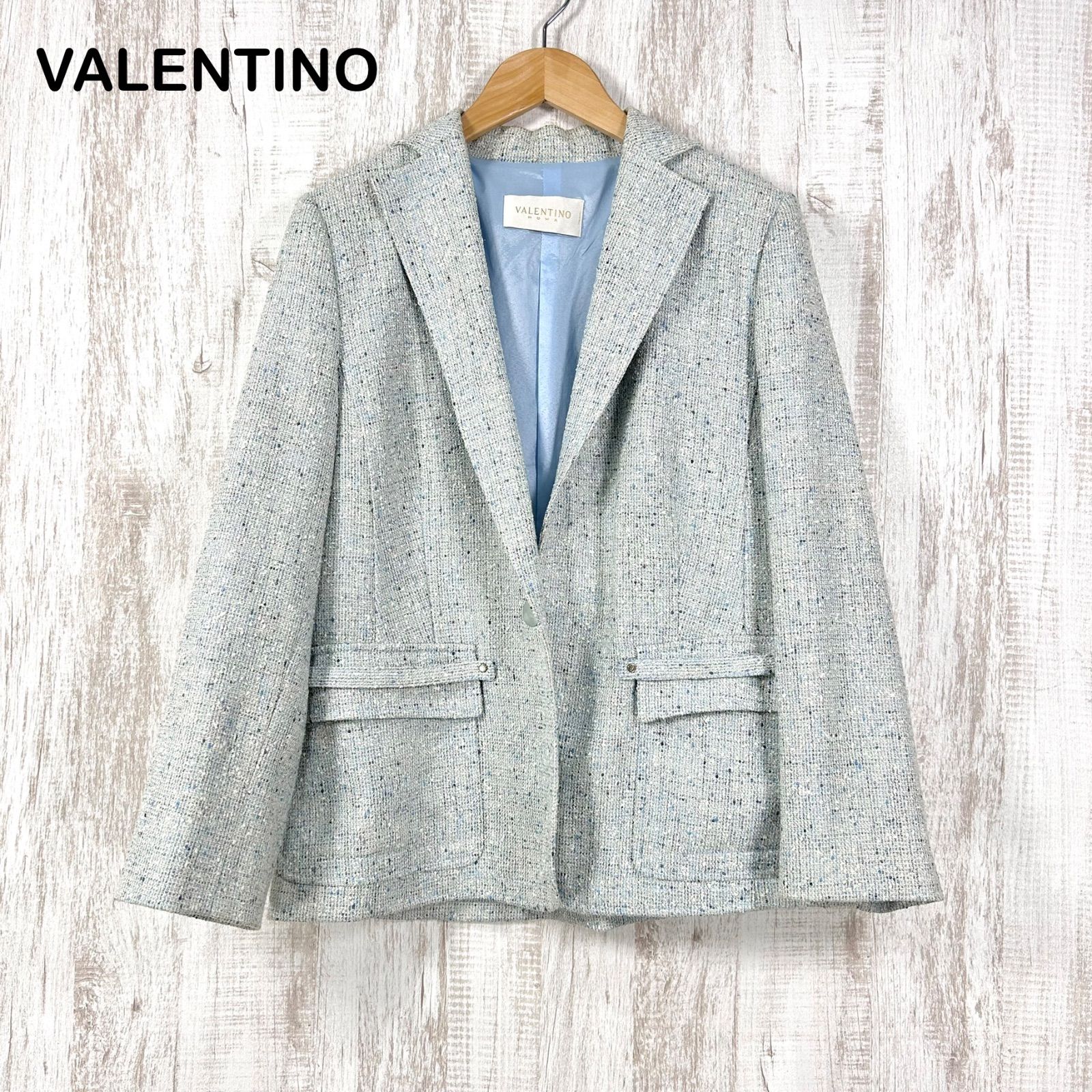 VALENTINO ヴァレンティノ テーラードジャケット ホワイト スーツ 