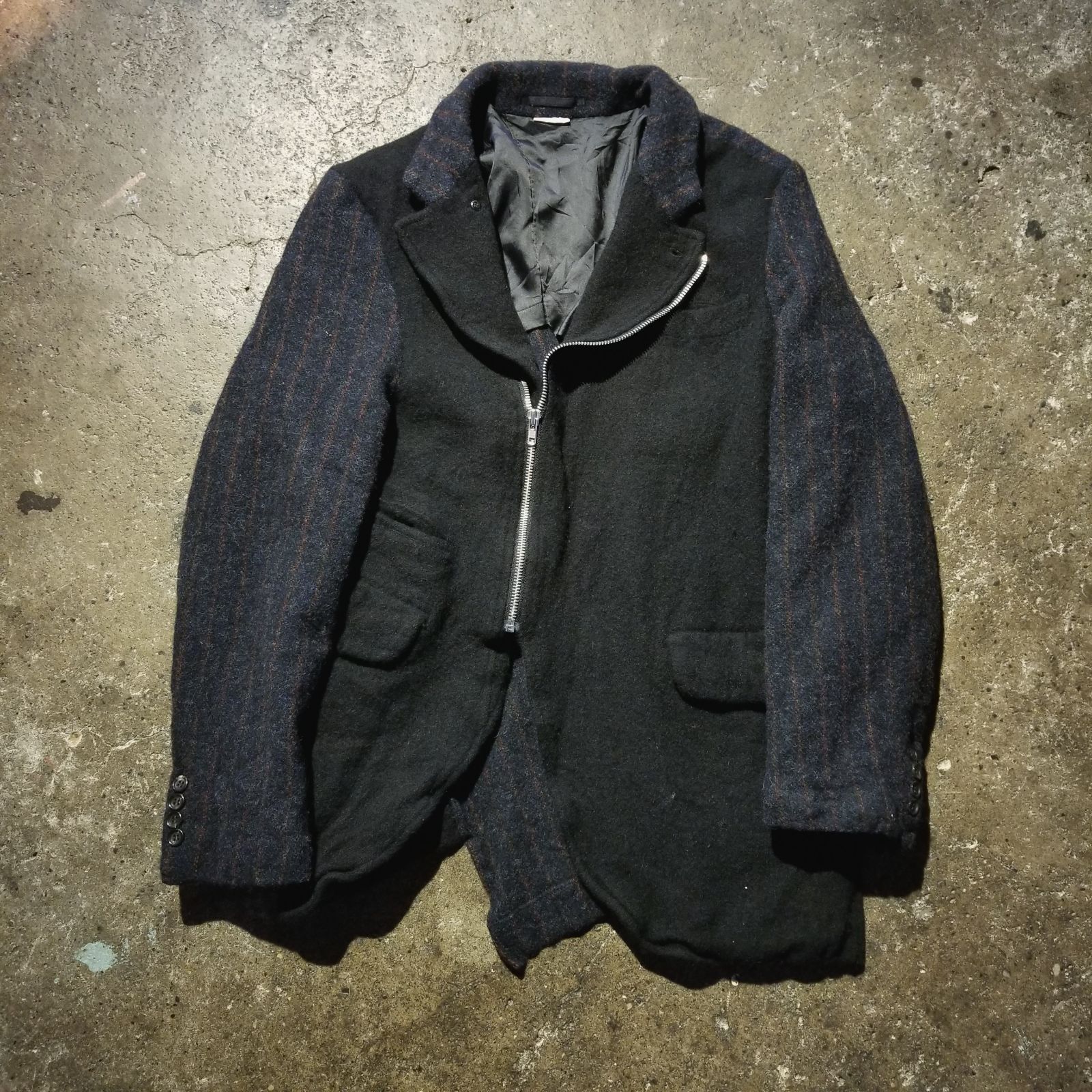 ジャケット・アウター 25AW COMME des GARCONS HOMME DEUX COMME des GARCONS HOMME DEUX 25aw ウール縮絨 ジップアップ 捻れ