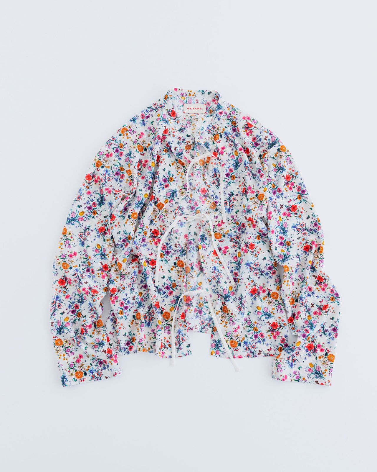 MEYAME メヤメ BLOUSE JACKET (FLOWER) WHITE ブラウス ジャケット 