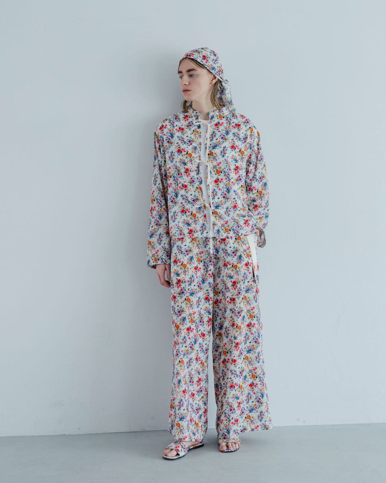 MEYAME メヤメ BLOUSE JACKET (FLOWER) WHITE ブラウス ジャケット