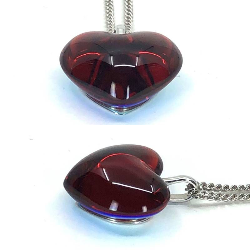 美品】Baccarat バカラ／ネックレス ロマンスハート／クリスタルグラス