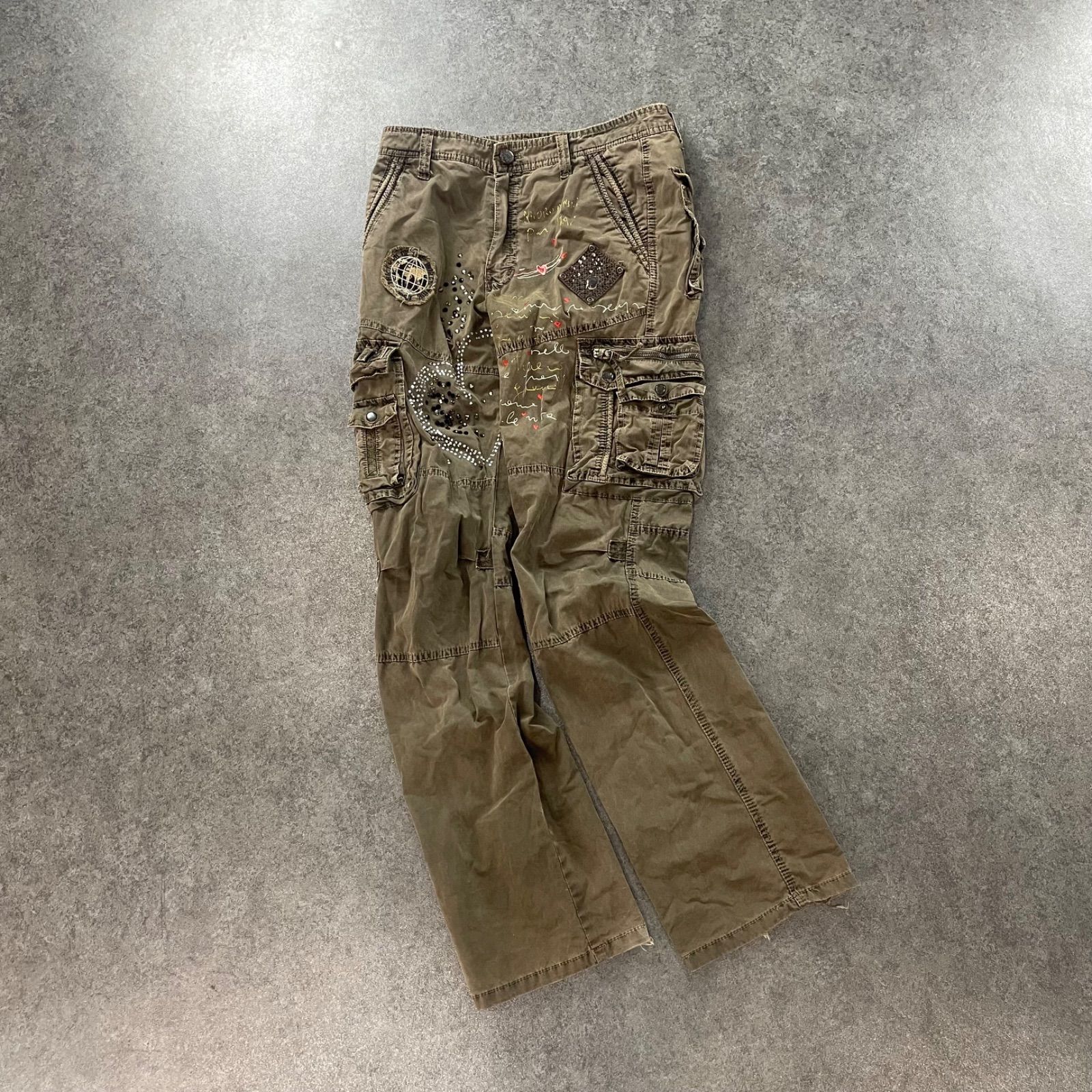 Y2K JUST DESIGN Cargo Pants Grunge カーゴパンツ グランジ スタッズ