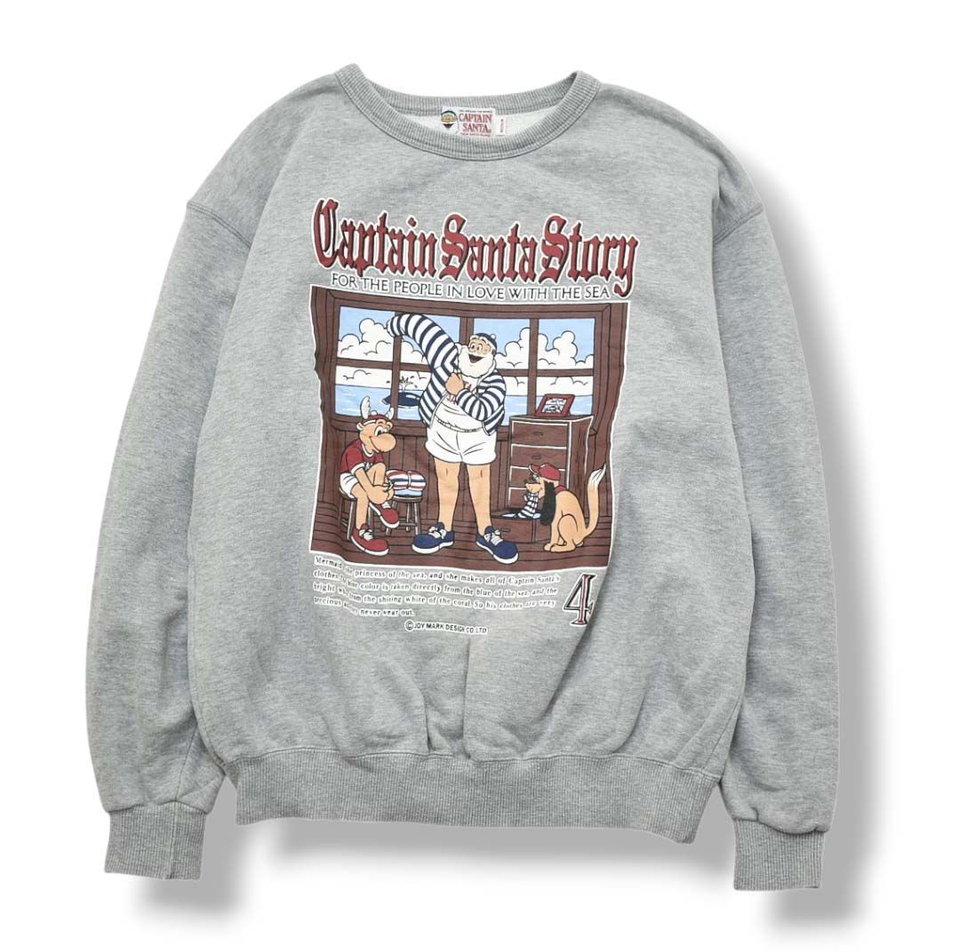 人気】90s 日本製 キャプテンサンタ CAPTAIN SANTA プリント 裏パイル