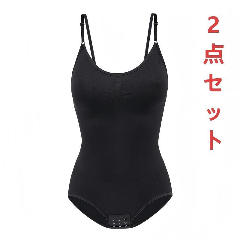 大人気】超美ボディメイク！2点セット スリム補正下着（收腹/提臀/开档 