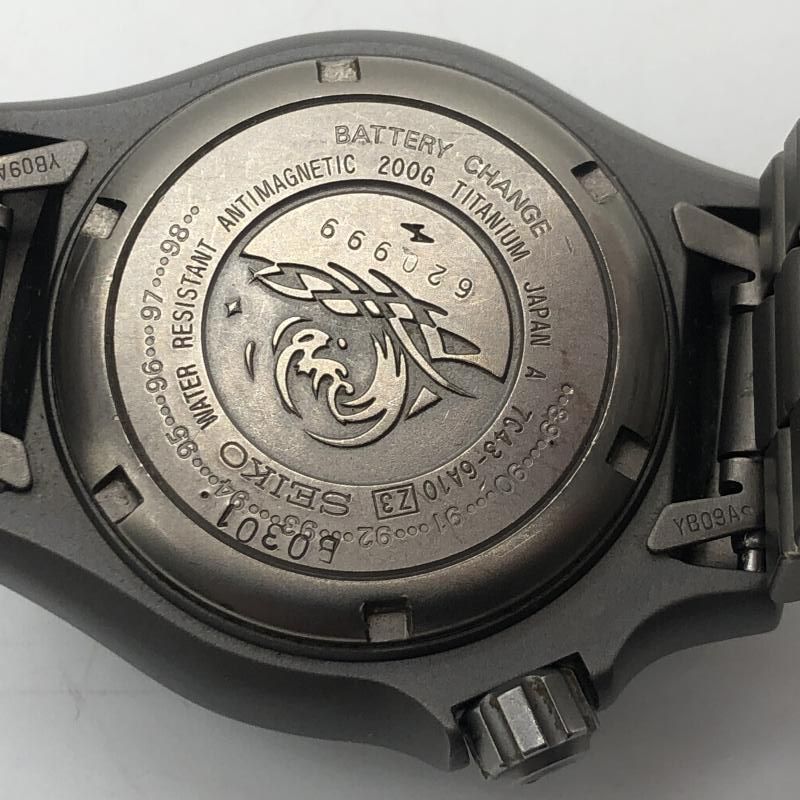 中古】SEIKO チタン プロフェッショナルダイバー200m 7C43-6A10 