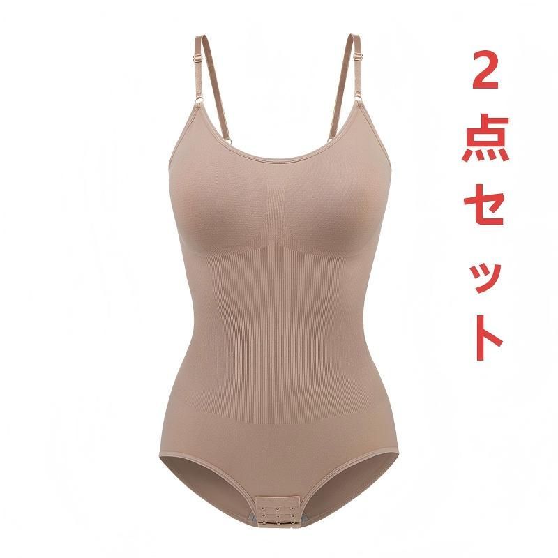 大人気商品] 補正下着 ボディスーツ 2枚セット くびれメイク 産後