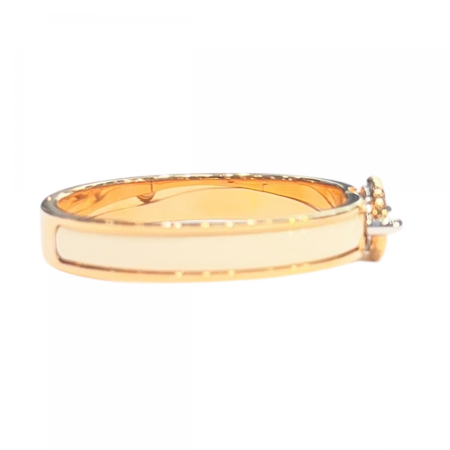 HERMES エルメス ブレスレット クリックH ゴールデンローズ バングル 中古】 HERMES エルメス バングル エナメルブレスレット 《ミニ