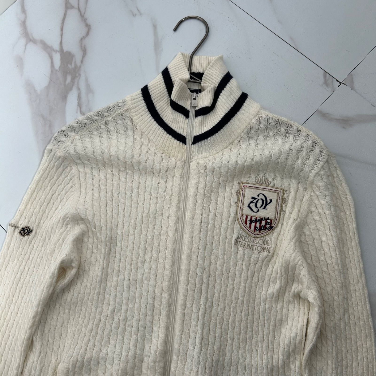 ZOY ゾーイ 長袖 カシミヤ混ニットジャケット ゴルフウェア ZOY ゾーイ 長袖 カシミヤ混ニットジャケット ゴルフウェア