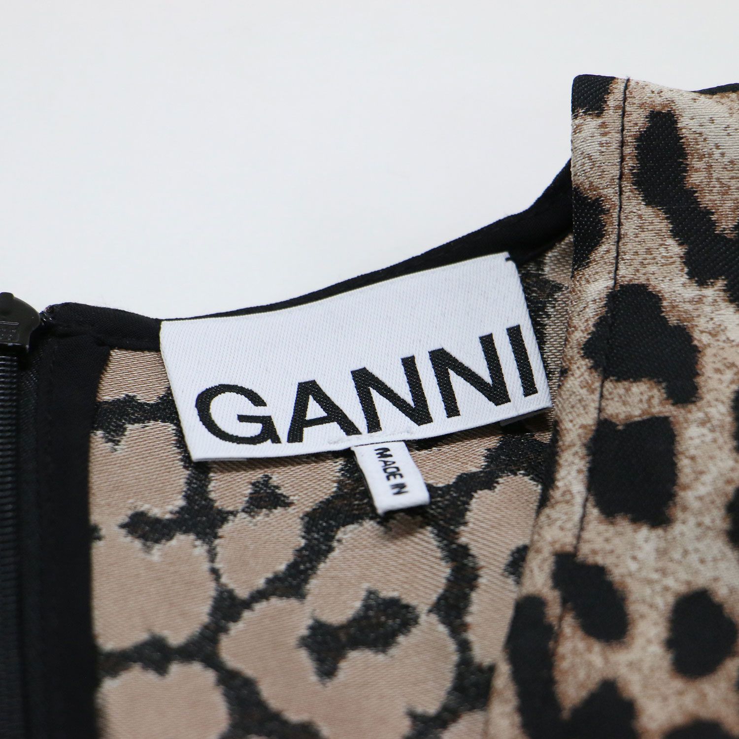 GANNI ガニー ワンピース ベージュ ブラック サイズ:36(S