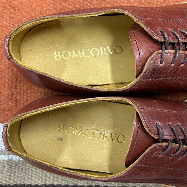 新品、展示品】BOMCORVO ボンコルヴォ プレーントゥシューズ Brown 