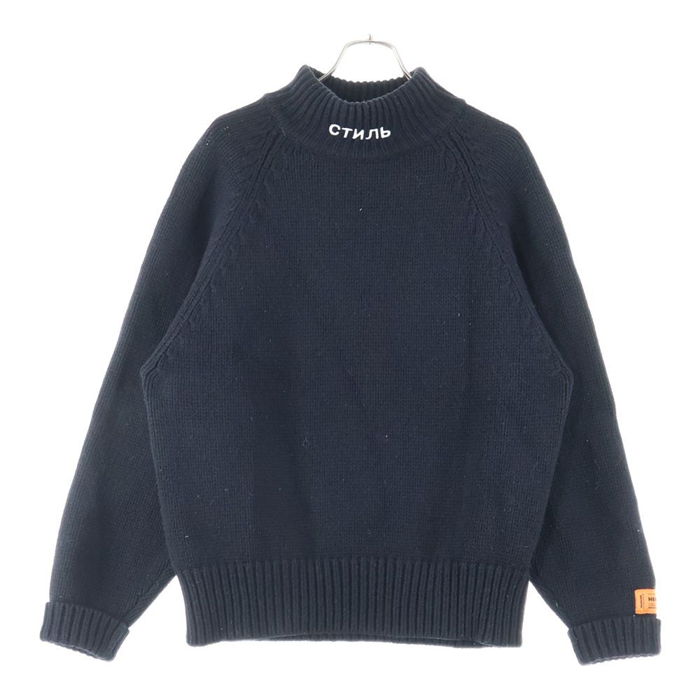 HERON PRESTON (ヘロンプレストン) 21AW ネック ロゴ ニットセーター 