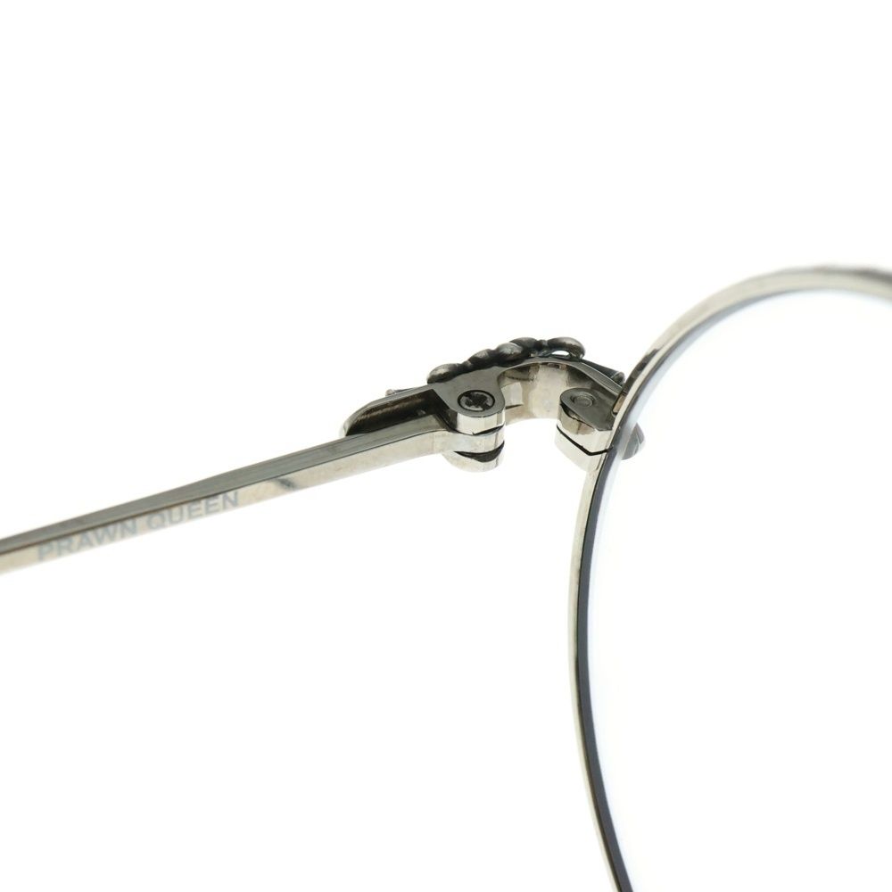 CHROME HEARTS クロムハーツ PRAWN QUEEN ダブルブリッジ ラウンドフレーム サングラス 眼鏡 シルバー CHROME HEARTS (クロムハーツ) PRAWN QUEEN ダブルブリッジ ラウンド
