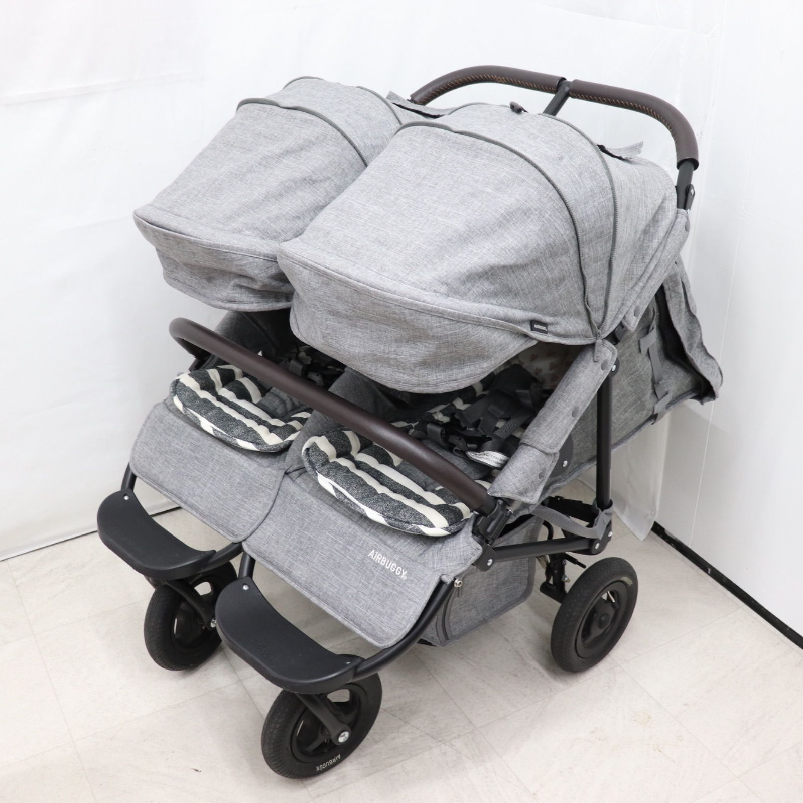  AIR BUGGY エアバギー ココダブル EX フロムバース アースグレー ベビーカー 2人乗り ベビー用品 愛知県愛西市 即日発送 ラクルベビー館 アウトドア対応 ベビーカー バギー 外出 移動用品