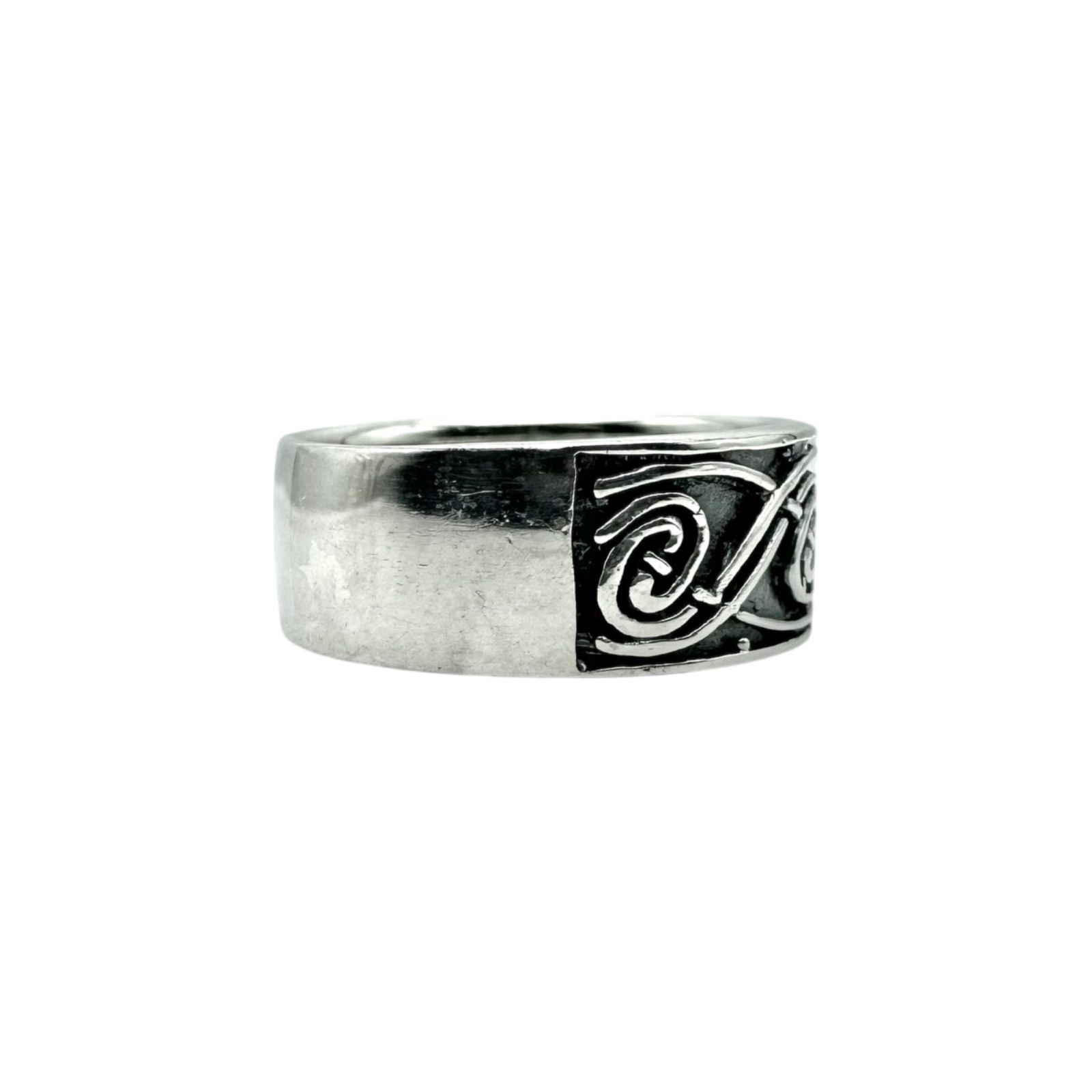 運命の渦】 スパイラル Silver 925 刻印 Vintage Design Ring シルバー