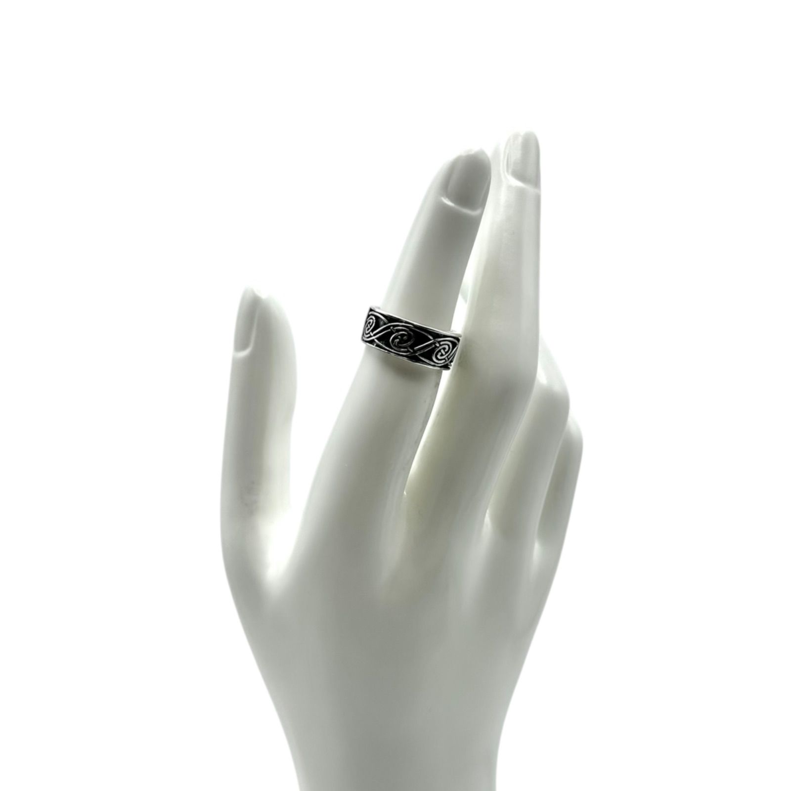 運命の渦】 スパイラル Silver 925 刻印 Vintage Design Ring シルバー