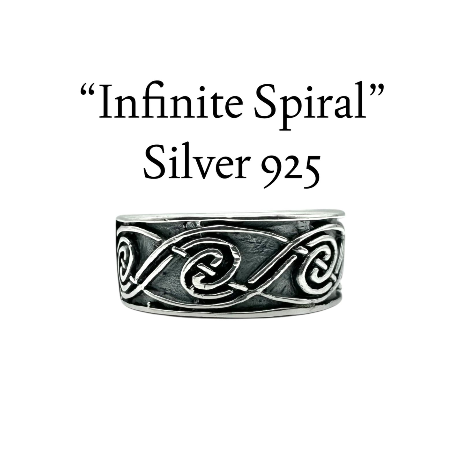 運命の渦】 スパイラル Silver 925 刻印 Vintage Design Ring シルバー