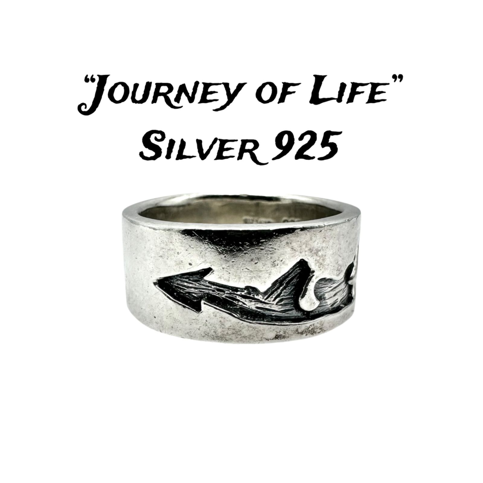 人生の道】アロー SILVER 925 刻印 90s Vintage Design Ring シルバー 