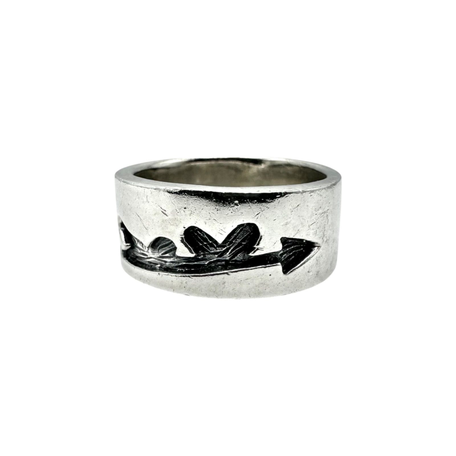 人生の道】アロー SILVER 925 刻印 90s Vintage Design Ring シルバー 