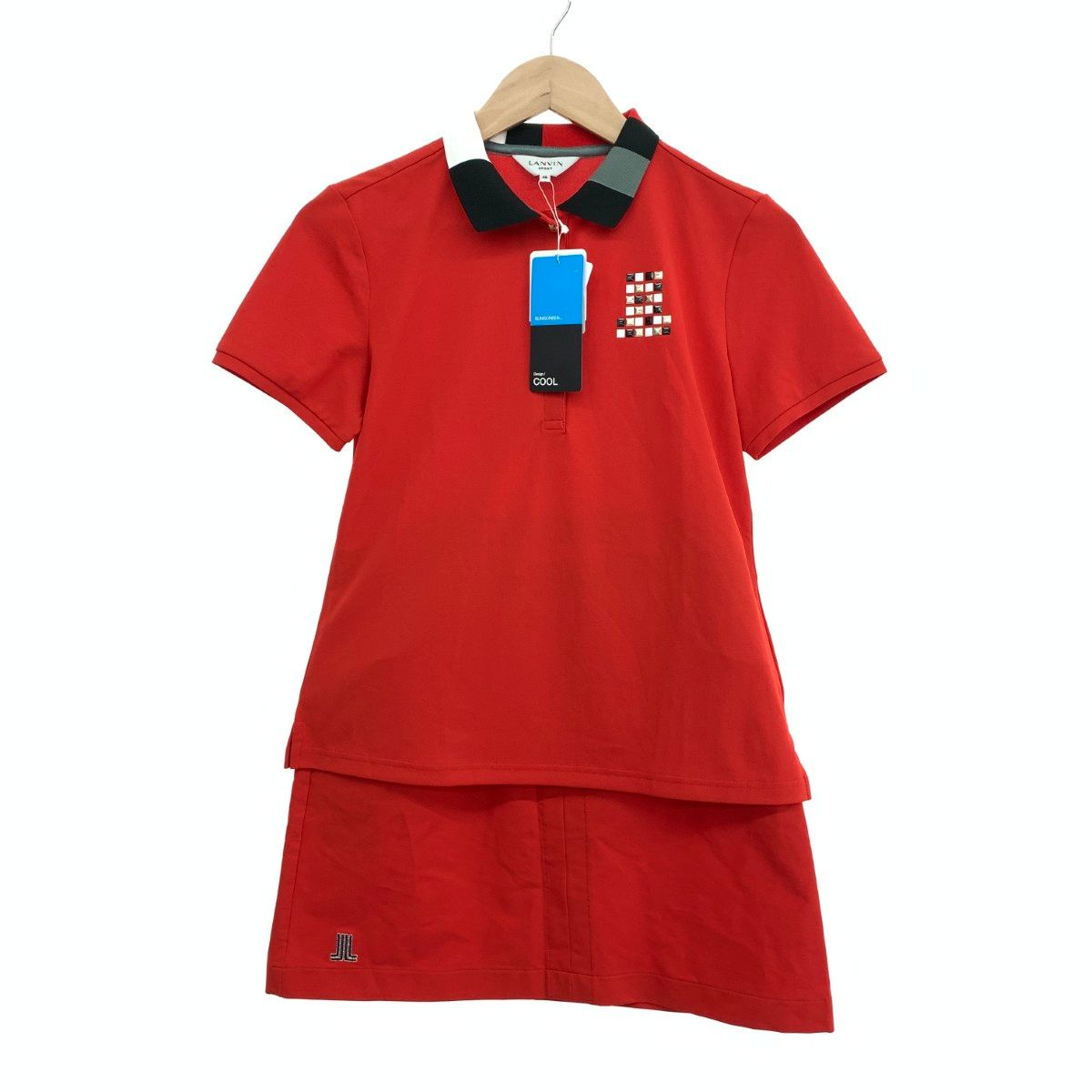 LANVIN SPORT 半袖 ワンピース レッド 赤 ゴルフ ウエア 40 LANVIN SPORT 半袖 ワンピース レッド 赤 ゴルフ ウエア 40 【公式通販】