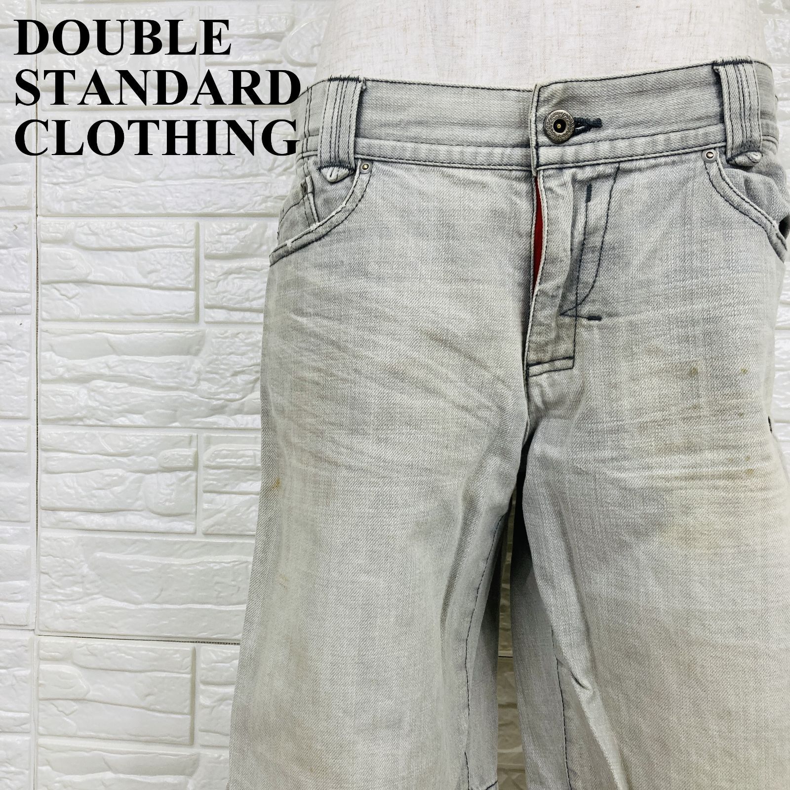 DOUBLE STANDARD CLOTHING デニムハーフパンツ グレー 38 0228K