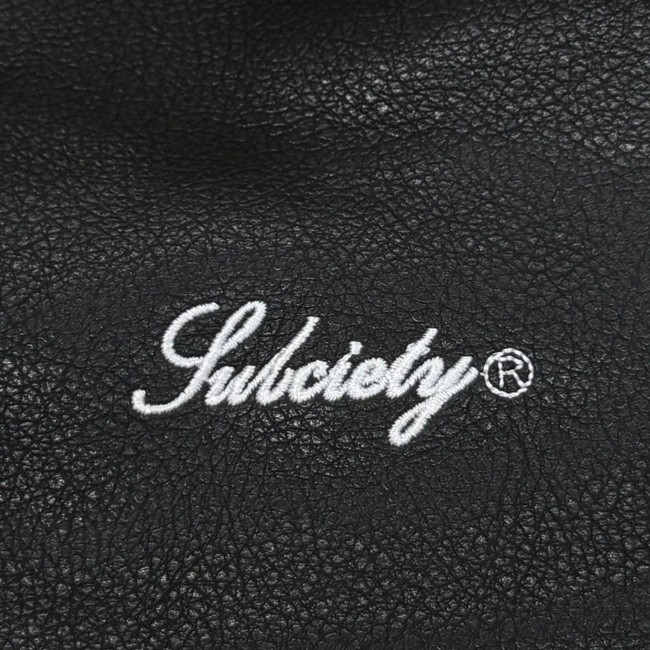 参考上代33000円 Subciety FAKE LEATHER STADIUM JKT フェイクレザー 