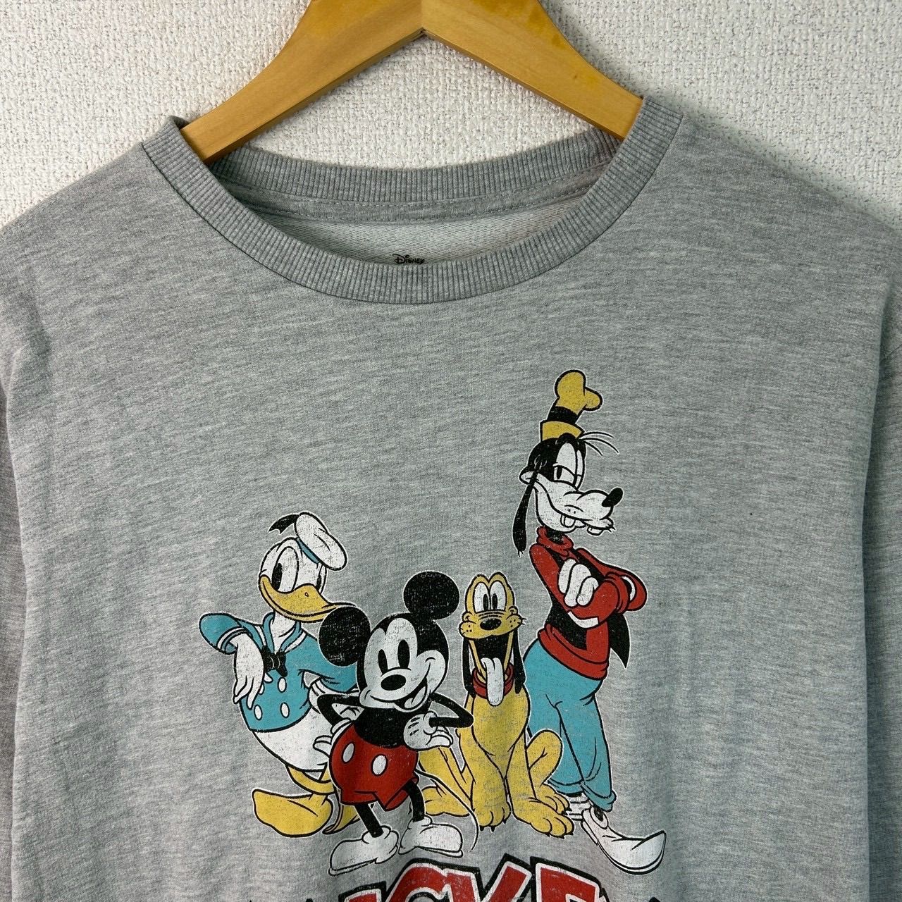 Disney ディズニー スウェット キャラクタープリント グレー Lサイズ