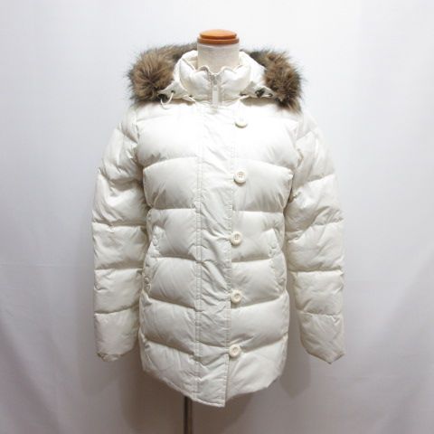 ギャップ GAP ダウン コート ジャケット XXS オフホワイト ファー 