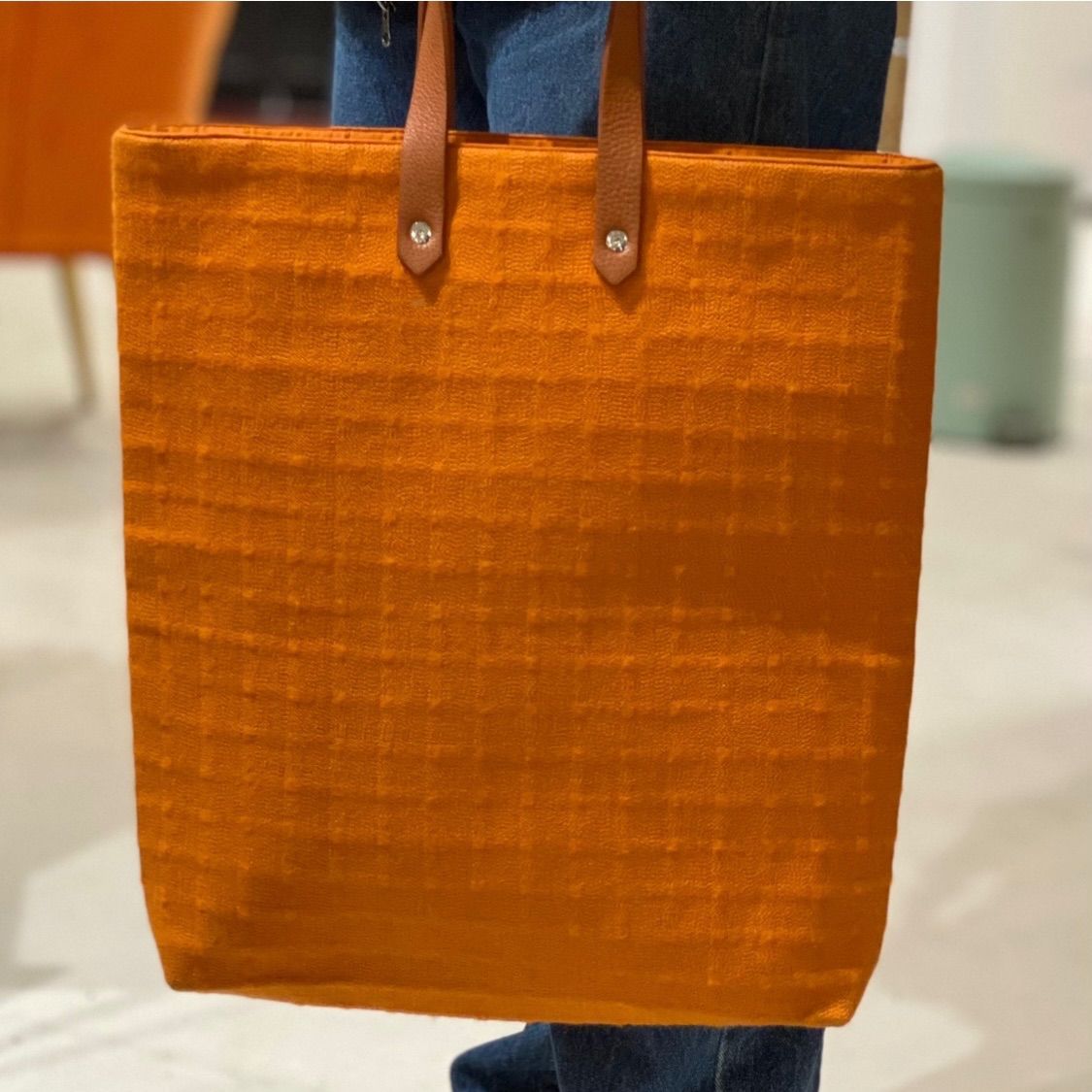 エルメス アメダバGM トートバッグ オレンジ HERMES AC0220 - メルカリ