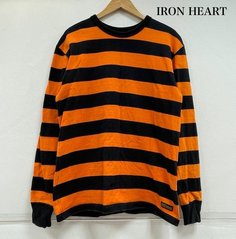 アイアンハート 長袖 ロンT クルーネック ボーダー Tシャツ 日本製