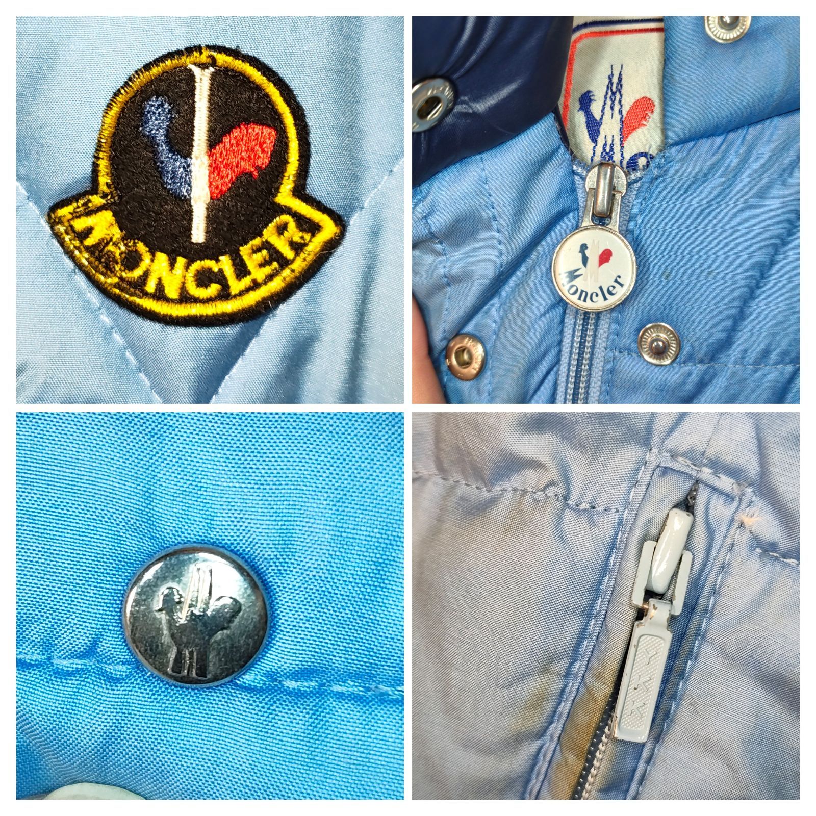 昭和レトロ★アシックス MONCLER モンクレール スキーウエアー 上下セット 希少 80s VINTAGE MONCLER ASICS アシックス モンクレール ダウン