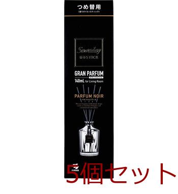 サワデー香るスティック グランパルファム 詰替用 パルファムノアール 140mL 4987072058046 ×5個セット