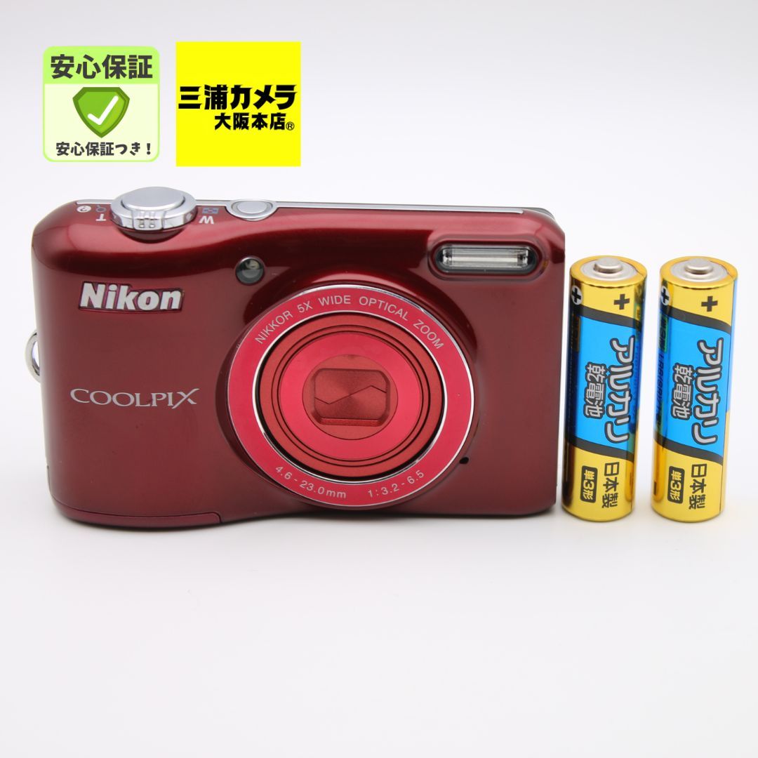 Nikon デジタルカメラ COOLPIX L28 レッド 単三電池使用元箱あり