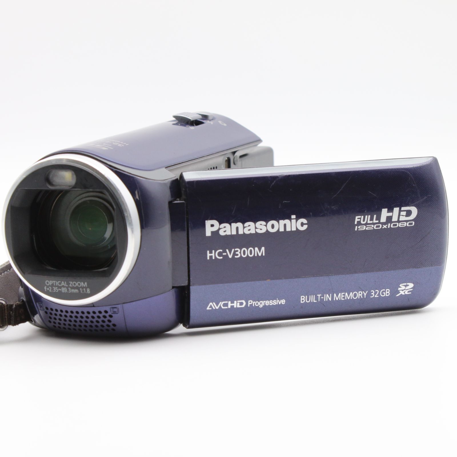 【極美品】Panasonic ビデオカメラ HC-V300M ブルー　ほぼ新品☆ 美品】 Panasonic HC-V300M ネイビーブルー 内蔵メモリー32GB デジタル