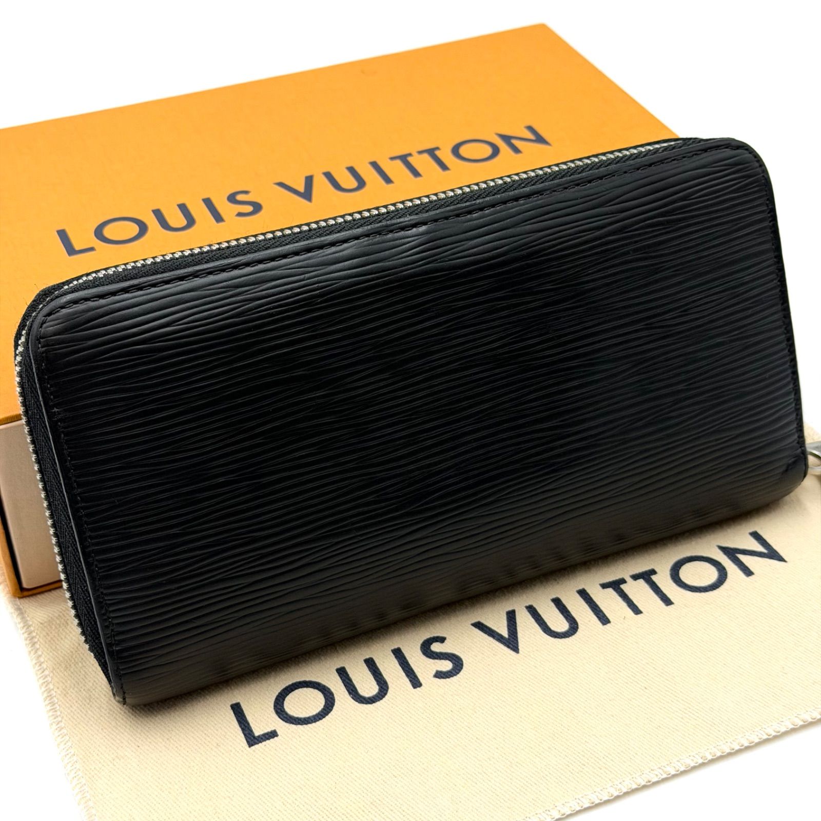 ルイ ヴィトン◎パース エピ ノワール ラウンドファスナー ブラック 黒 ルイヴィトン LOUIS VUITTON エピ ジッピーウォレット ノワール 長財布