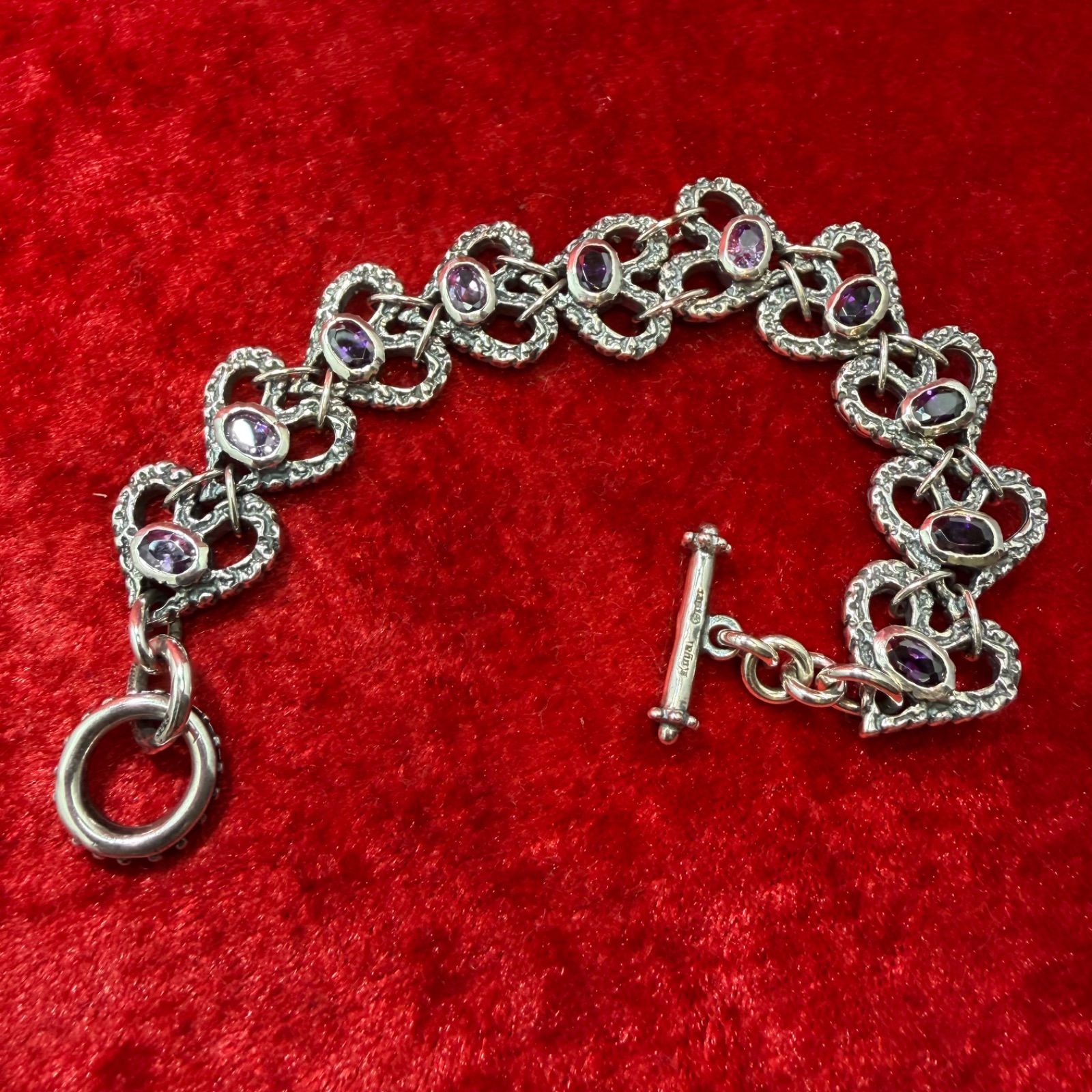 美品 ハートブレスレット シルバー/925 41g ロイヤルオーダー