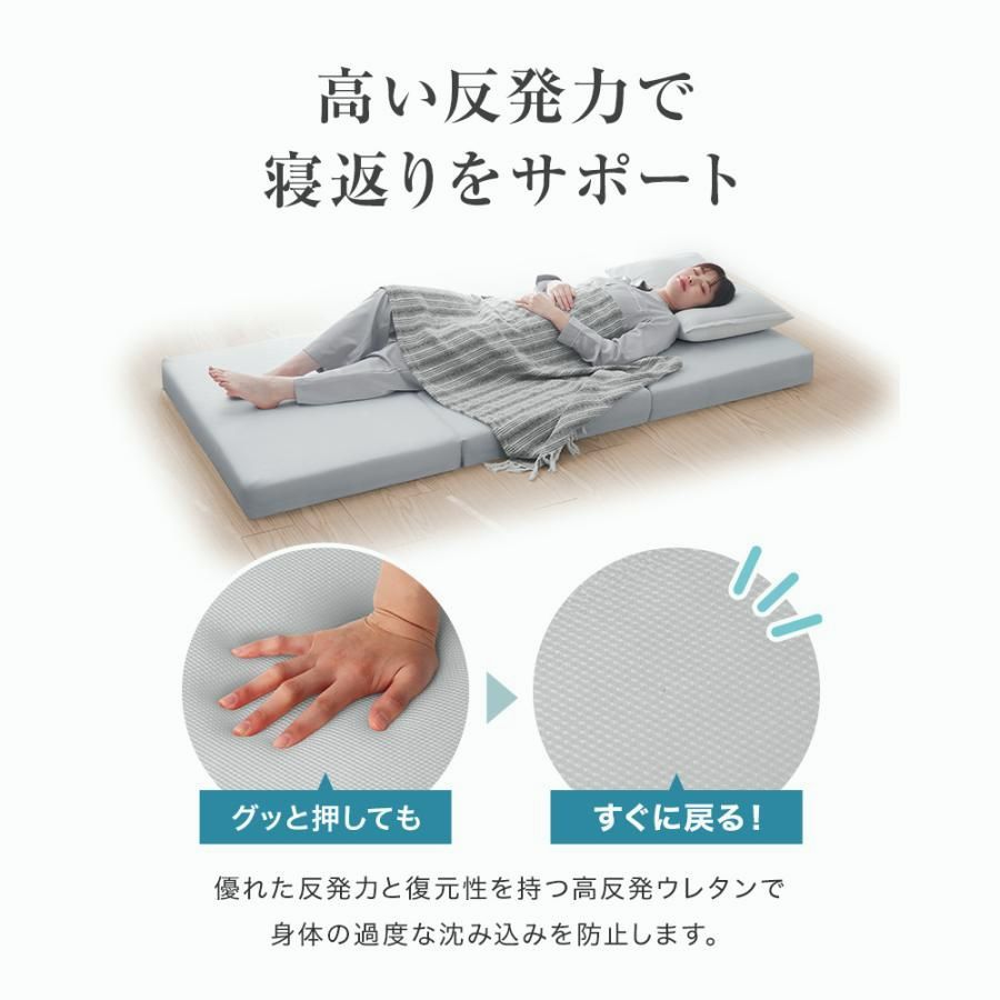 送料無料】ダブルマットレス 折りたたみ マットレス 三つ折り ダブル