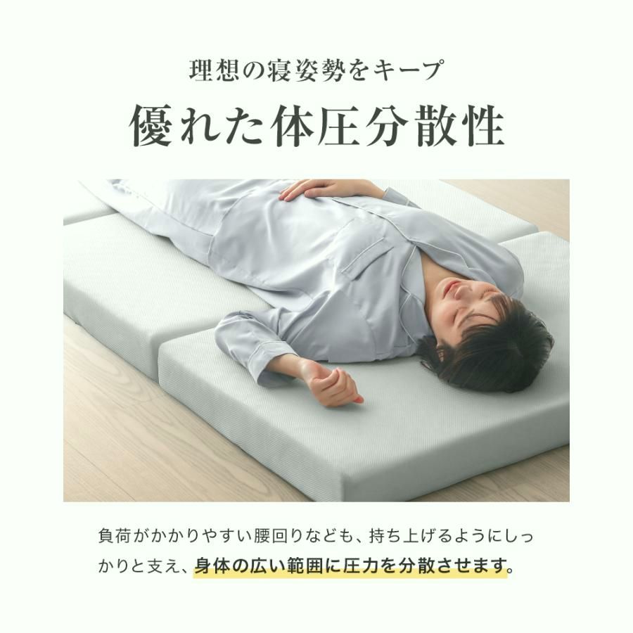 送料無料】ダブルマットレス 折りたたみ マットレス 三つ折り ダブル