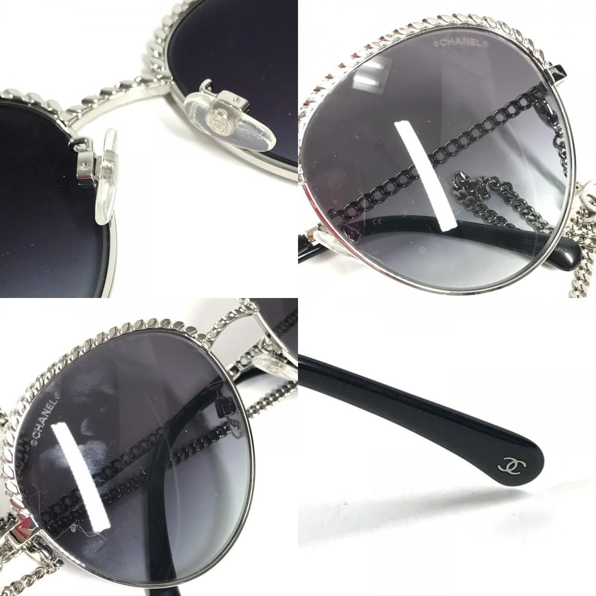 CHANEL シャネル サングラス CC ロゴ ココマーク チェーン 4242