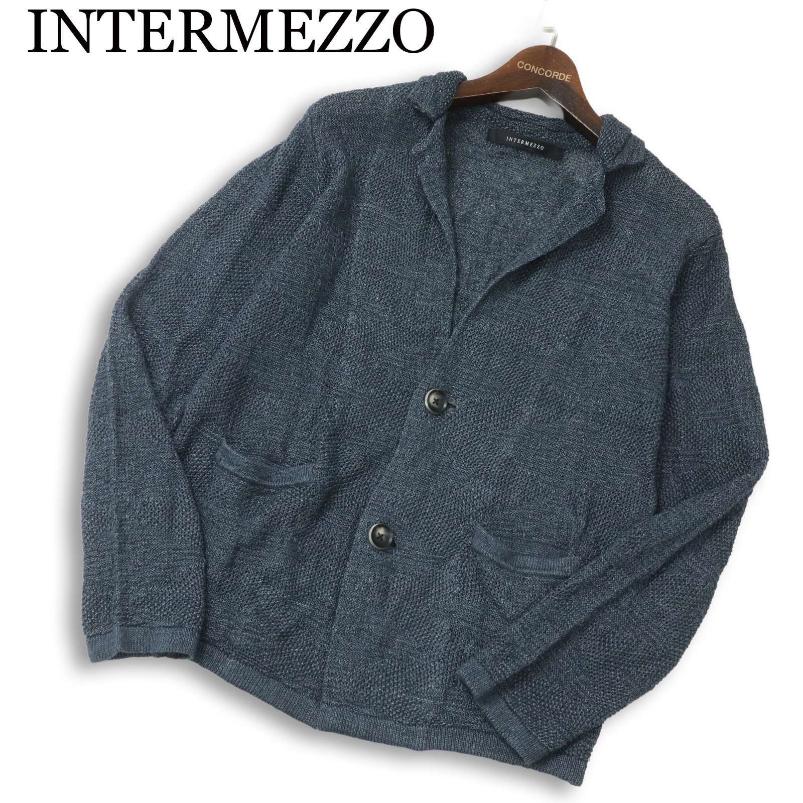 INTERMEZZO インターメッツォ レナウン 春夏 麻 リネン100％ 柄編み 