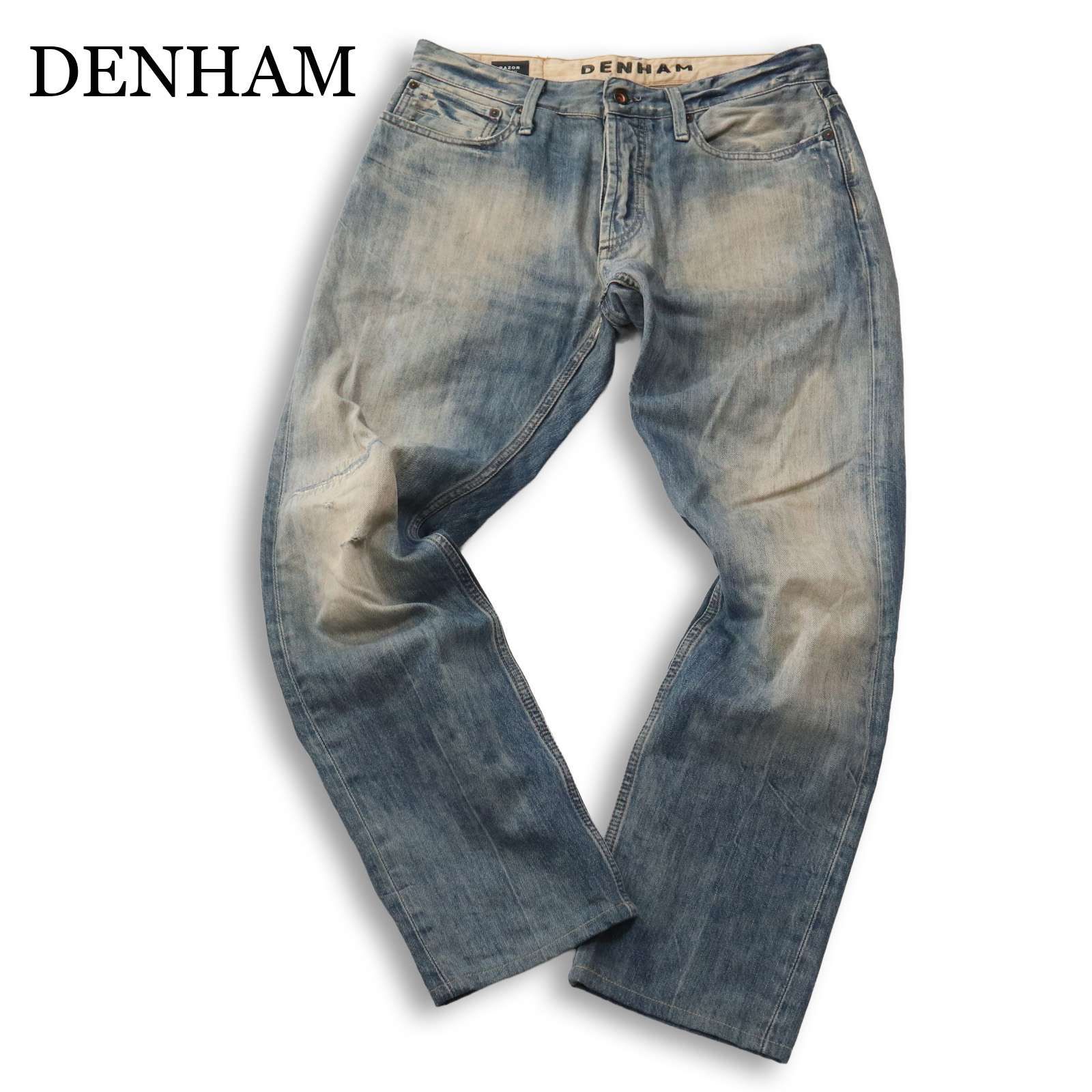 DENHAM デンハム 【RAZOR】 USED加工 スリム 5ポケット デニム パンツ 