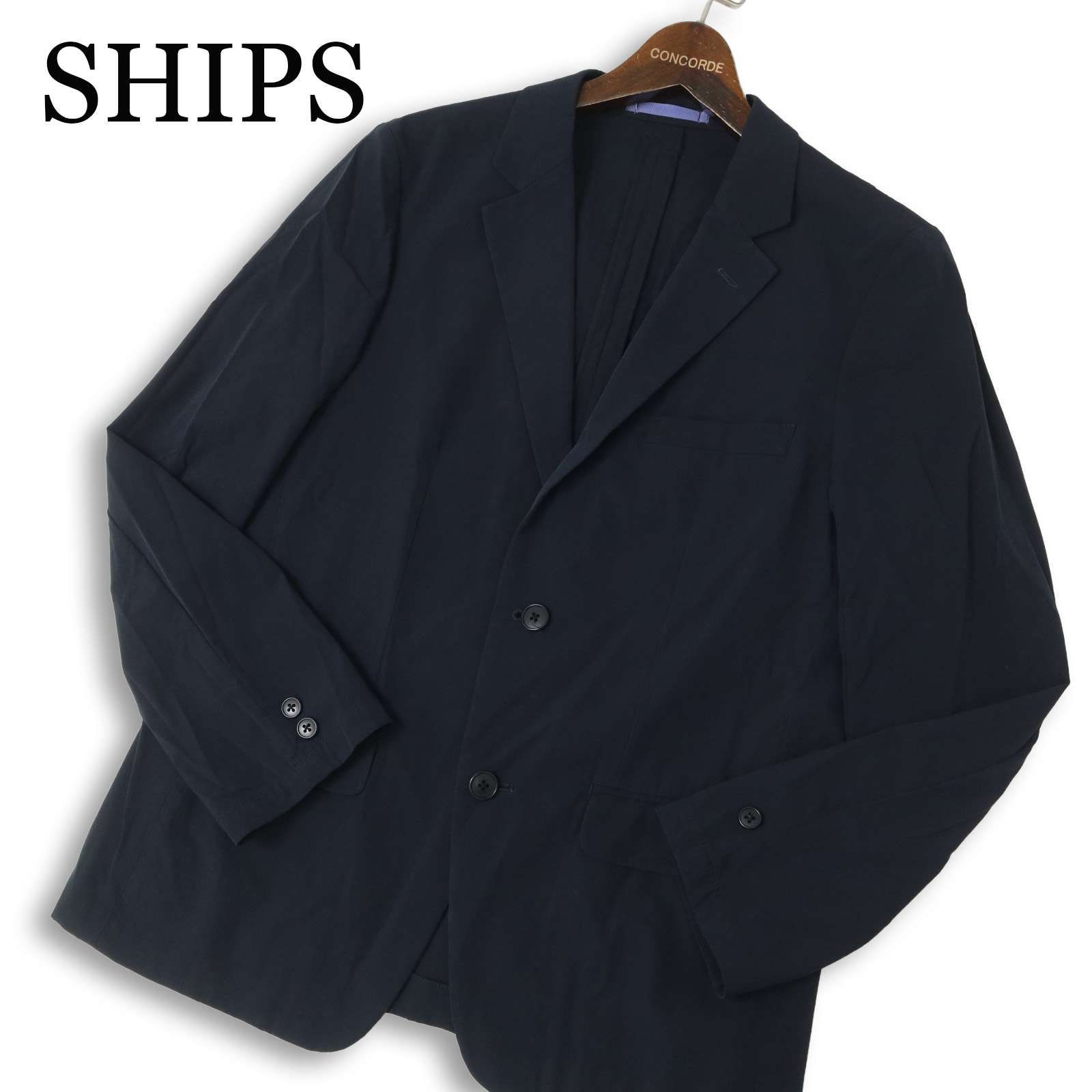 06M052◯ SHIPS 新品 軽量 2B ビジネス アンコンジャケット L 定番人気，豊富な】 SHIPS シップス 通年 ストレッチ 2B アンコン
