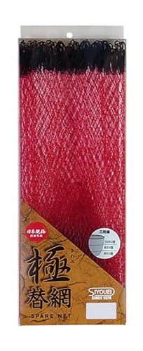 新品 昌栄(SIYOUEI) 極 替網 40cm レッド (耳すき:ブラック) 620-4