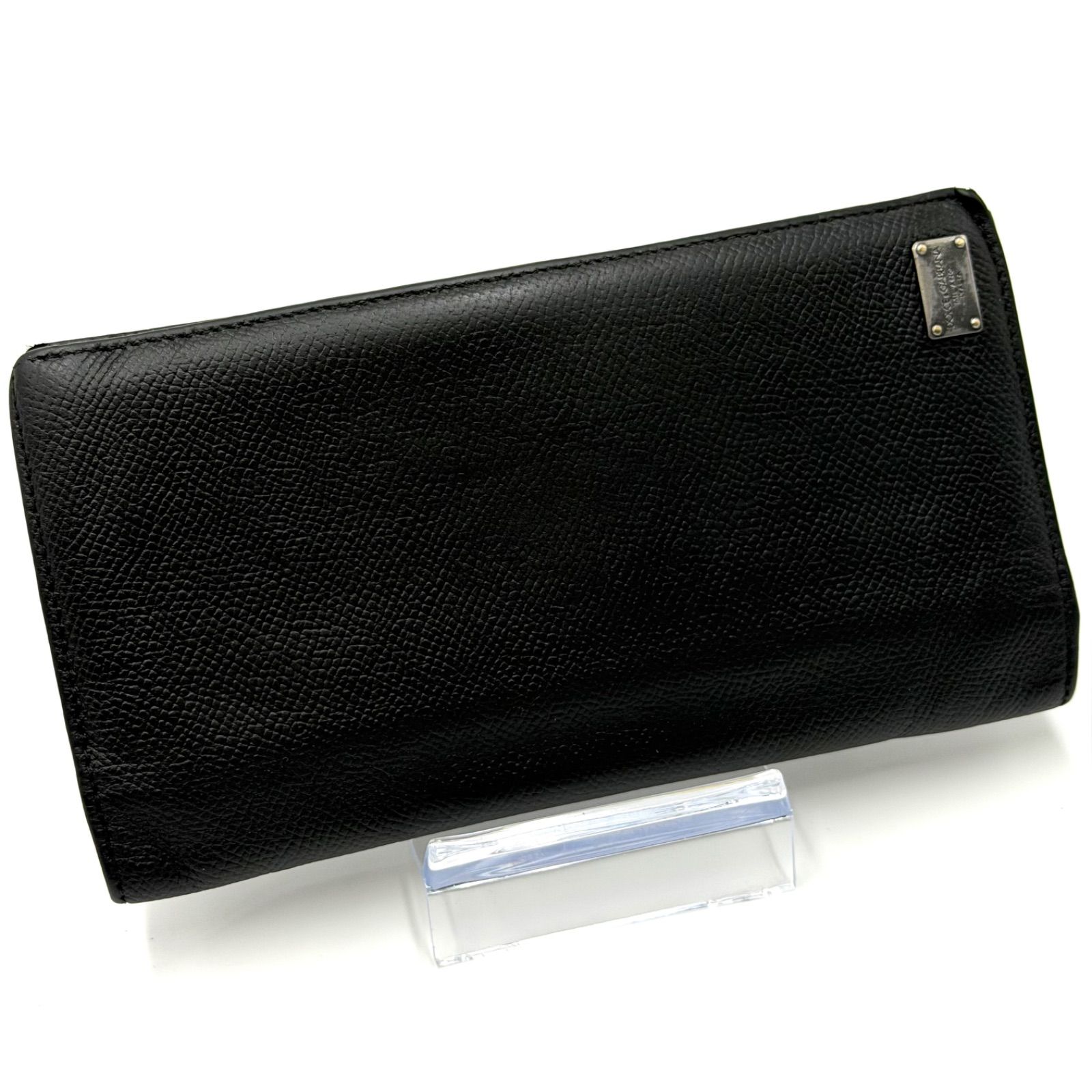D&G DOLCE&GABBANA 長財布 ブラック ドルチェ＆ガッバーナ】本物 DOLCE&GABBANA 長財布 ロゴ金具 トラベル