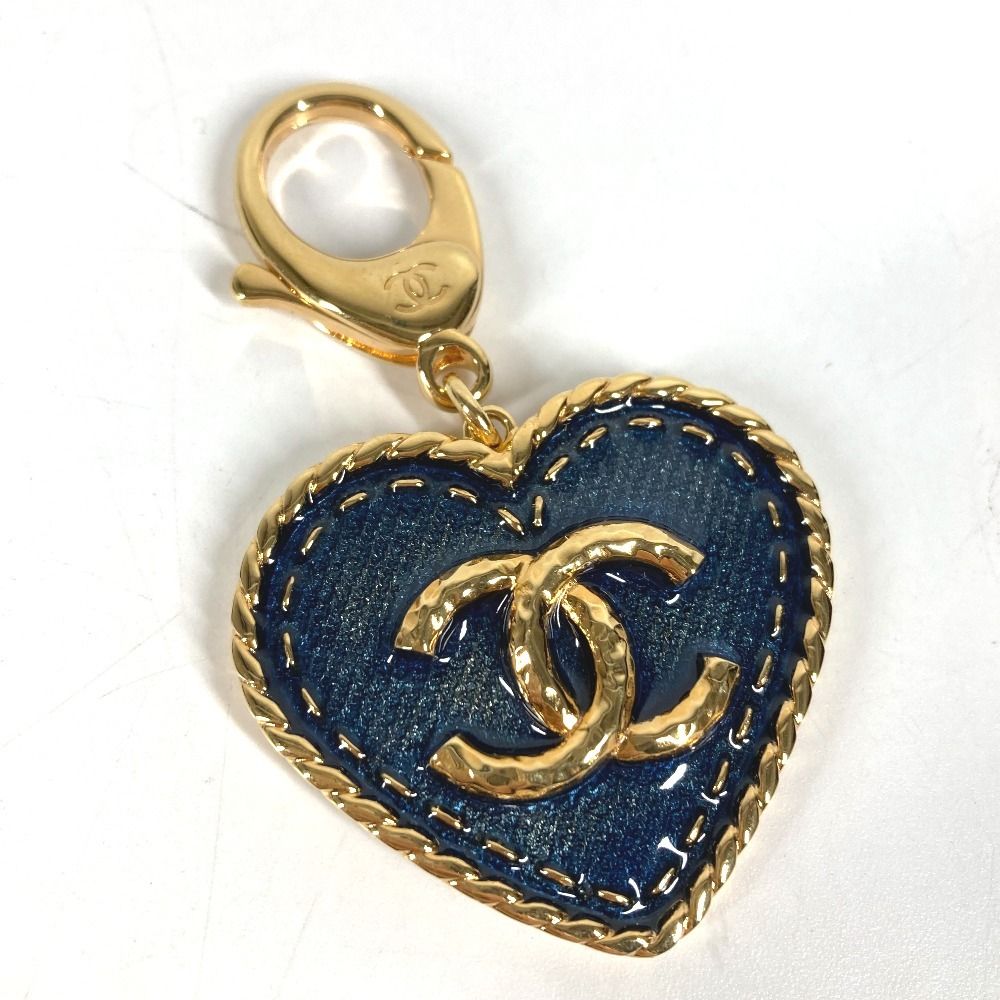 CHANEL シャネル キーホルダー ハート CC ココマーク ロゴ デニム